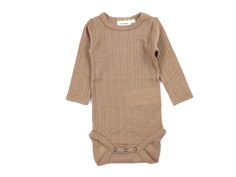 Lil Atelier beaver fur body pointelle merino wool